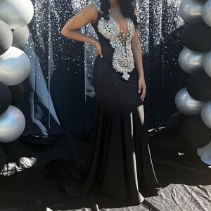 Black and silver prom Dress